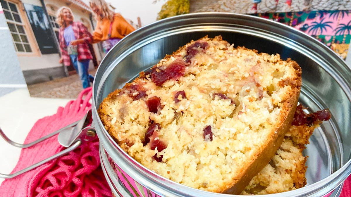 Kwark Cake met Witte Chocolade en Cranberries