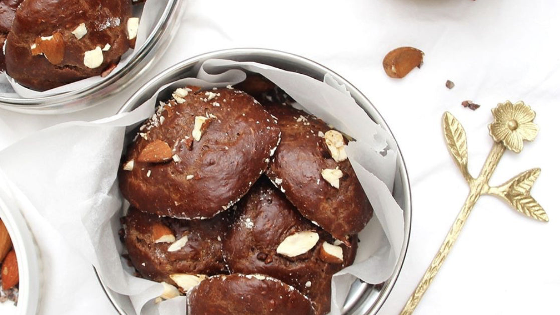 Pindakaas-chocolade broodjes door Sanne van @foodbysann