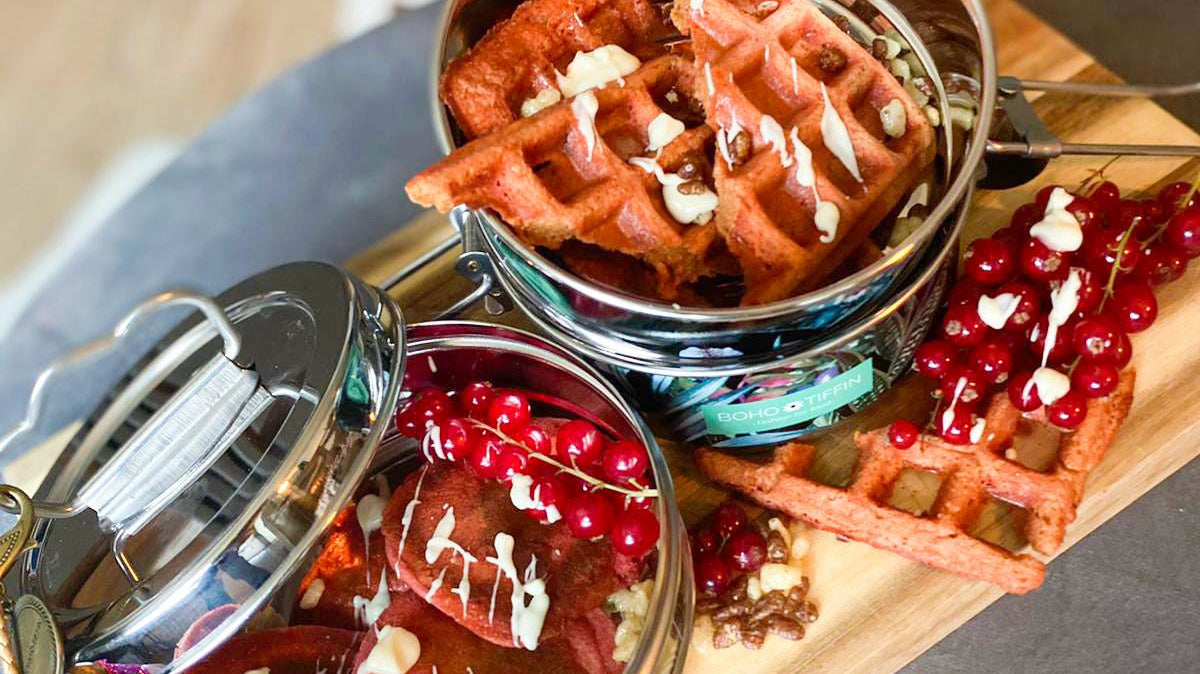 Roze signature wafels met bieten by @kellyvangurp