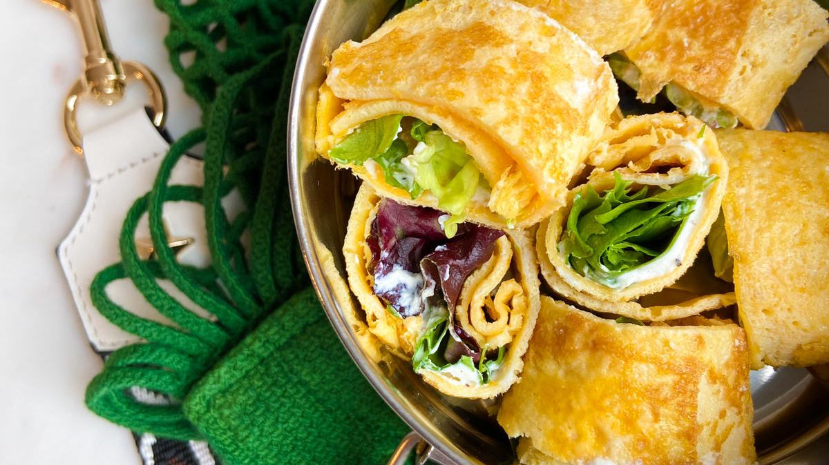 Gezonde Eiwrap rolletjes met Ricottaspread