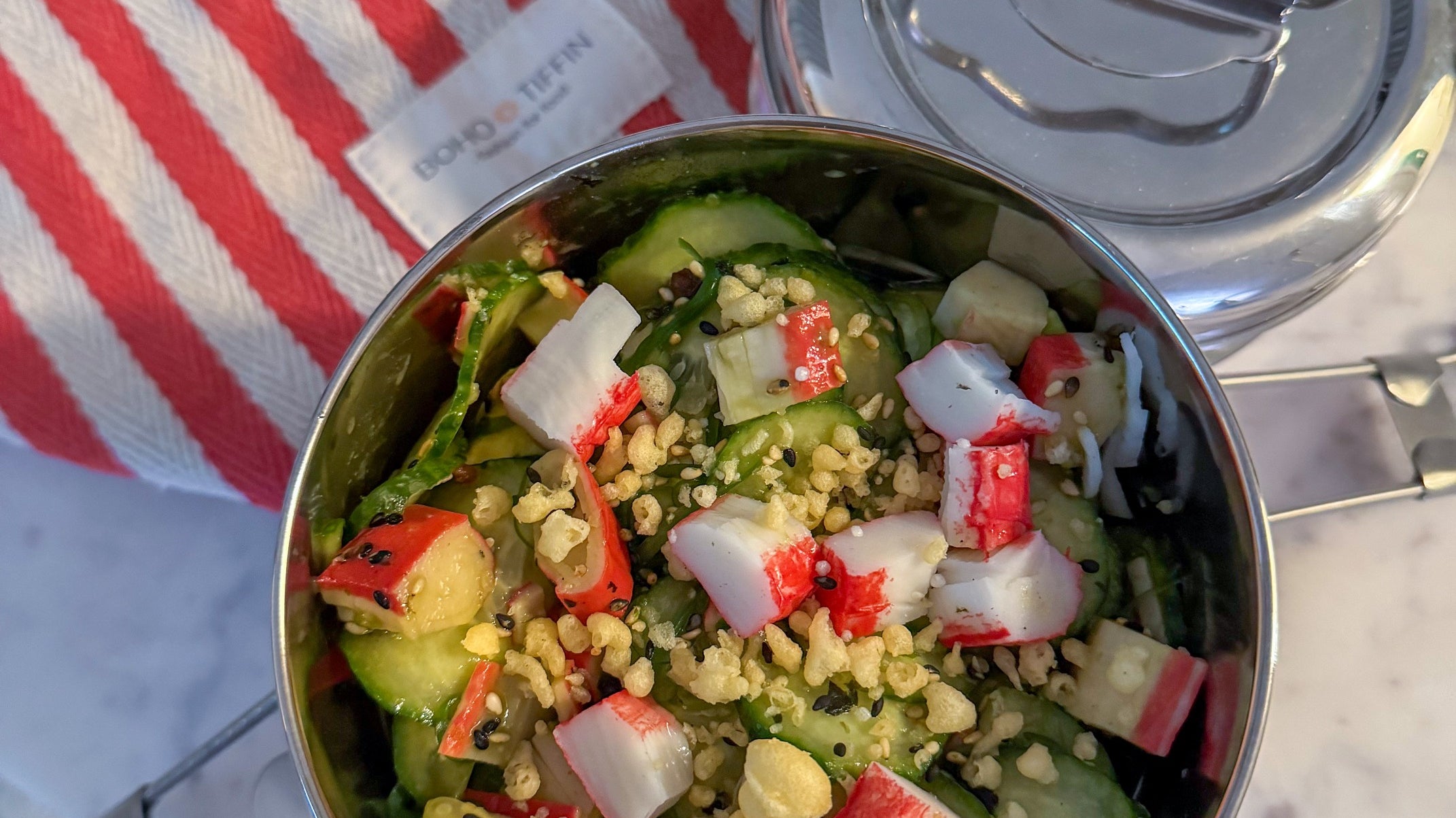 Komkommersalade met Japanse twist