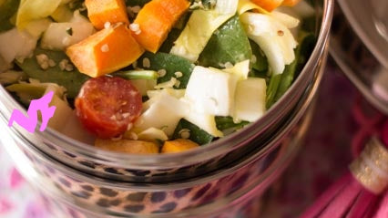 Witlof Salade met Spinazie en Zoete Aardappel