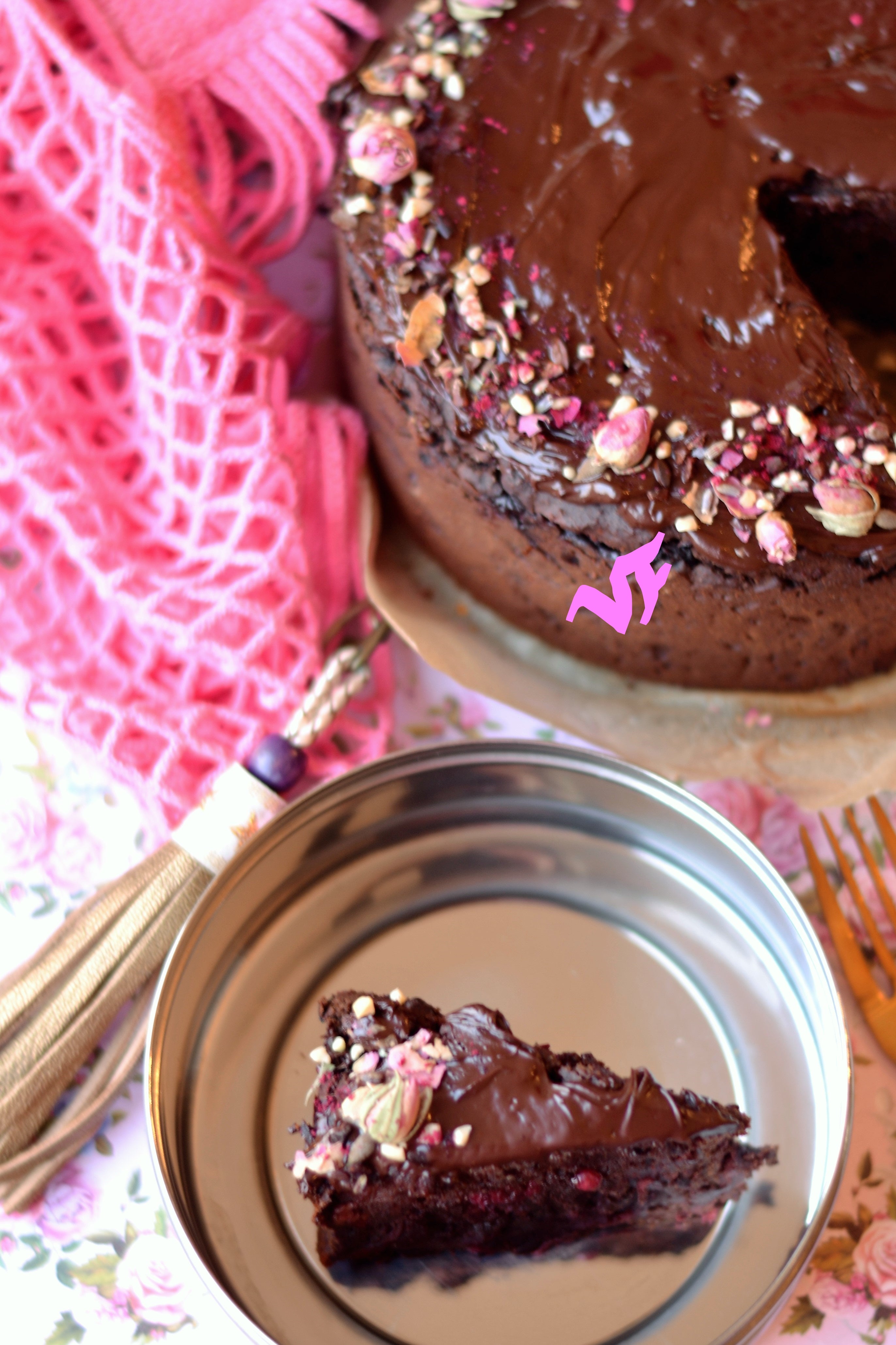 Chocolade Bietentaart met Bosvruchten