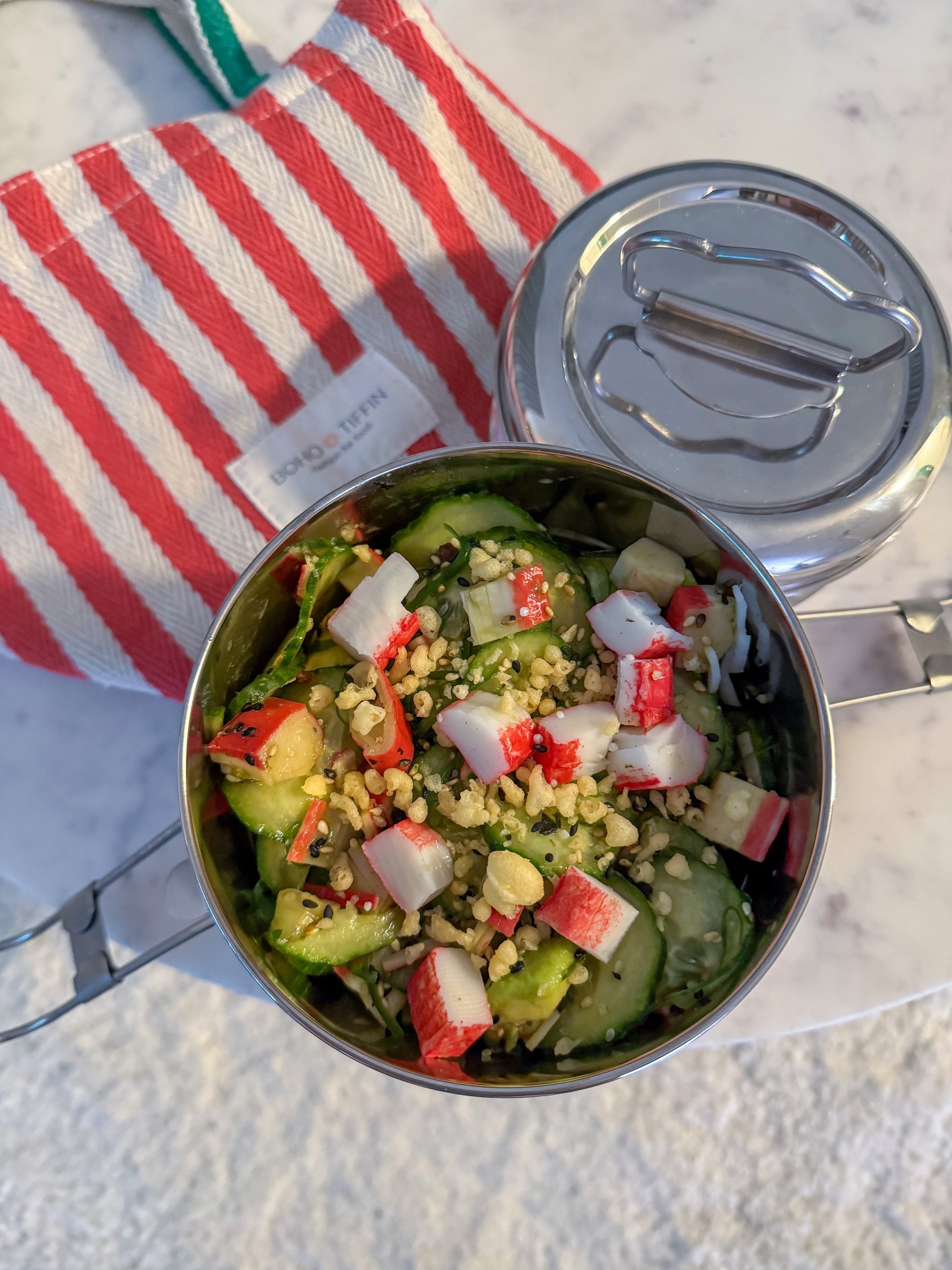 Komkommersalade met Japanse twist