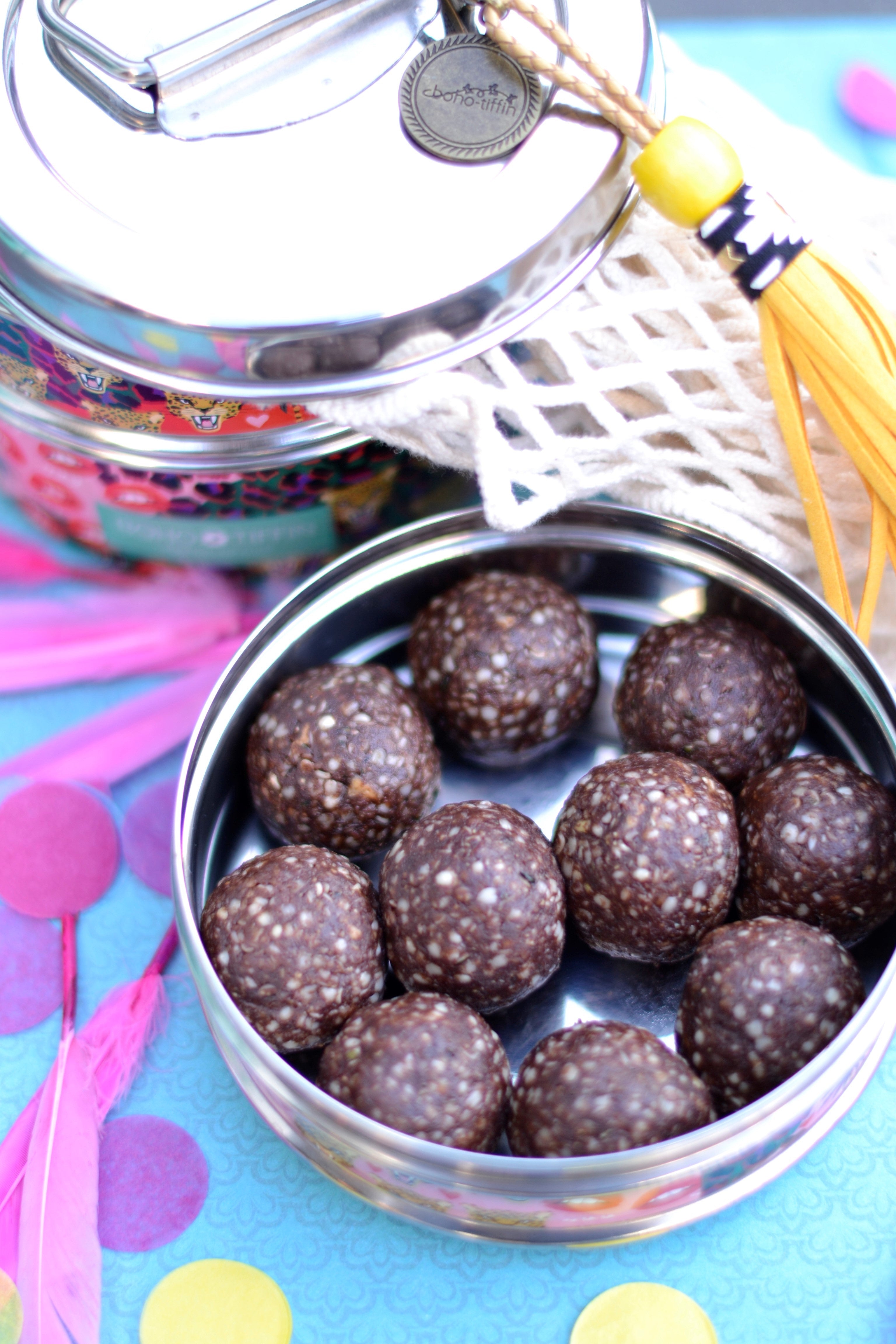 Peanut butter- chocolate balls no bake