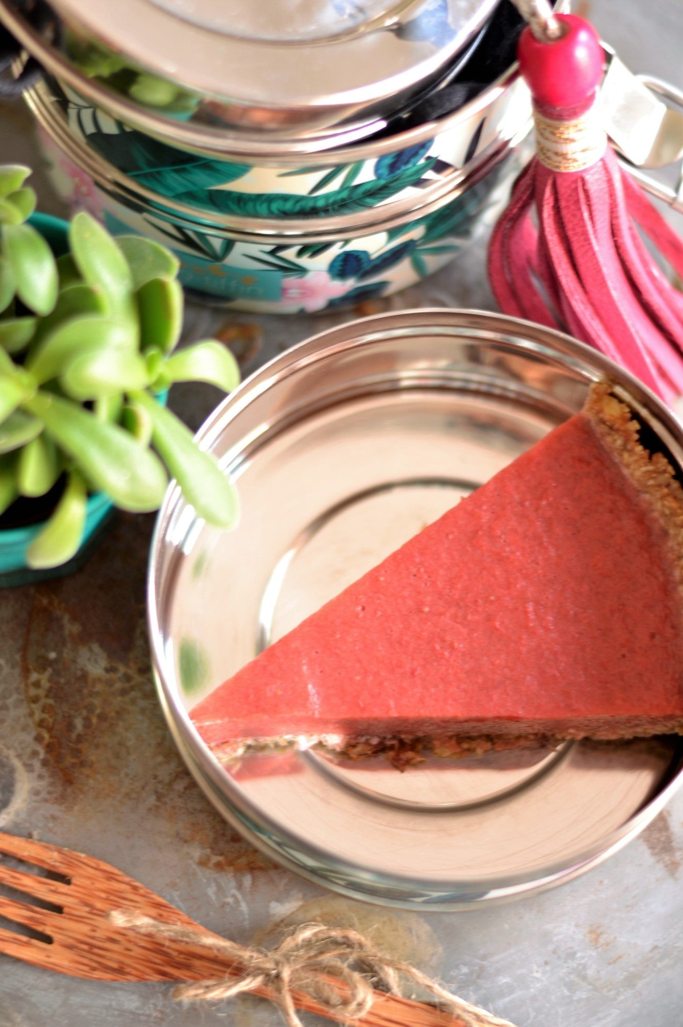 Rabarber- Aardbeien Taart