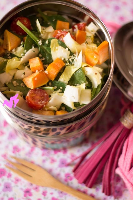 Witlof Salade met Spinazie en Zoete Aardappel